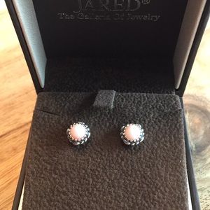 Pandora Pink Opal Stud Earrings